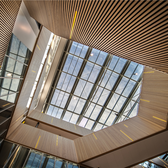 Skylight atrium interior